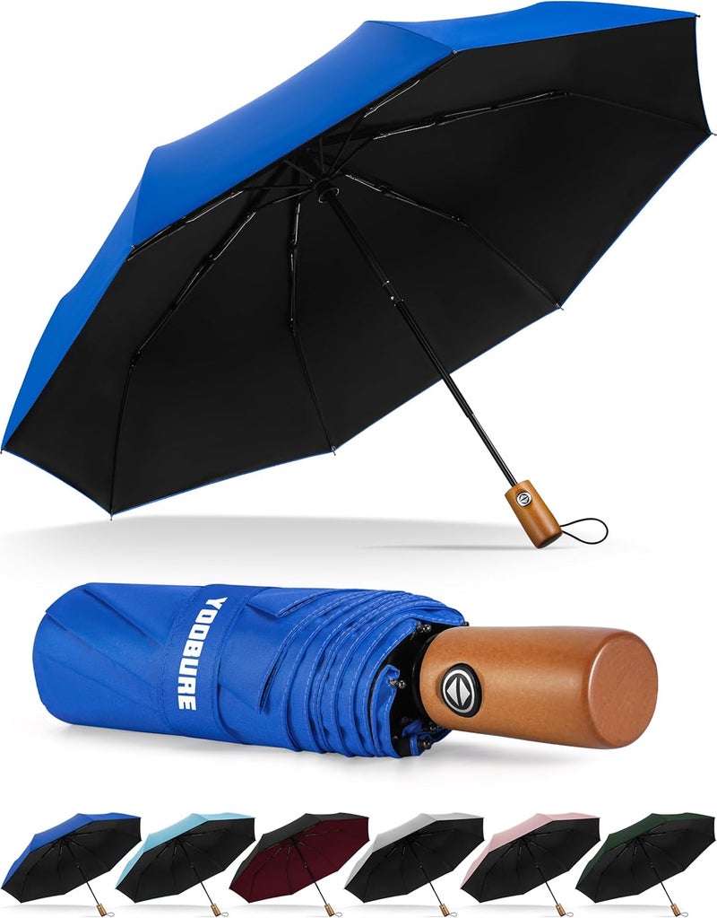 Yoobure Windproof Travel Umbrella - Automatic Umbrellas for Rain, Compact Folding Umbrella with UV Protection, Lightweight Portable Design for Backpack/Walking/Car, Sun & Storm Ready - Image 1